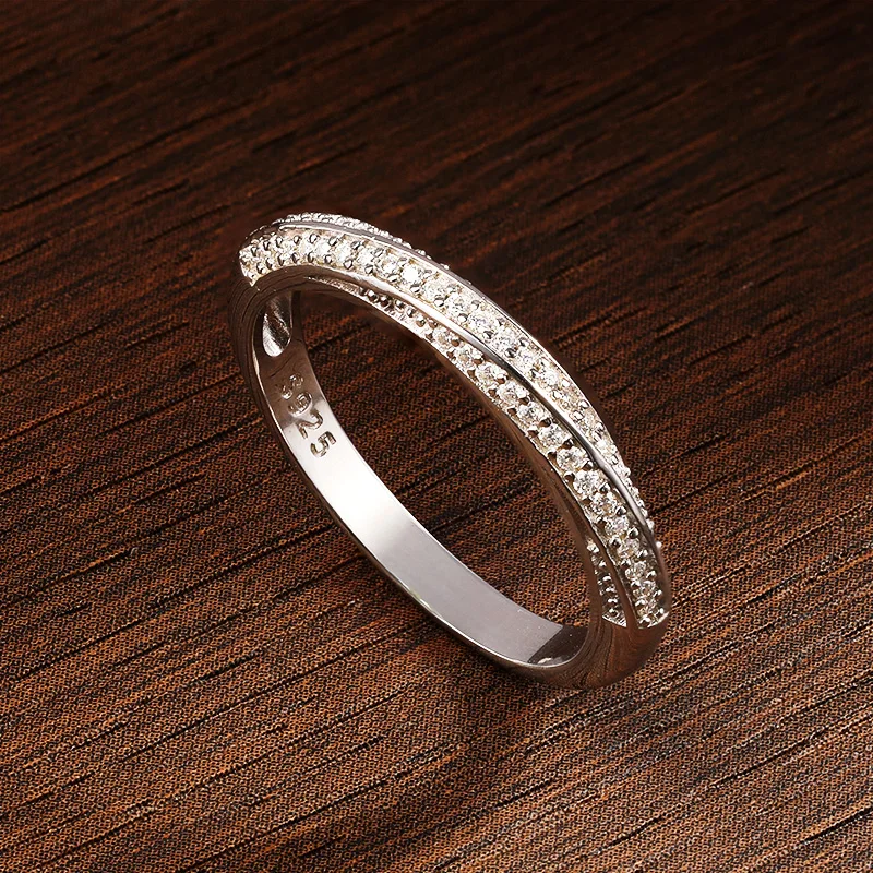 KNOBSPIN D VVS Original Moissanite Rings for Women Men 1mm Lab Diamond Wedding Eternity Band Jewelry s925 Sterling Sliver Ring