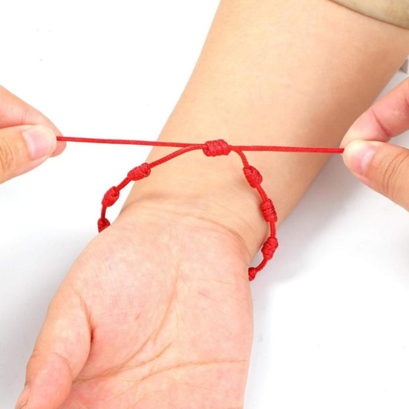 12pcs Blue Evil Eye Red Bracelet Women Men 7 Knot Lucky Handmade Braided String Adjustable Friendship Couple Bracelet Jewelry