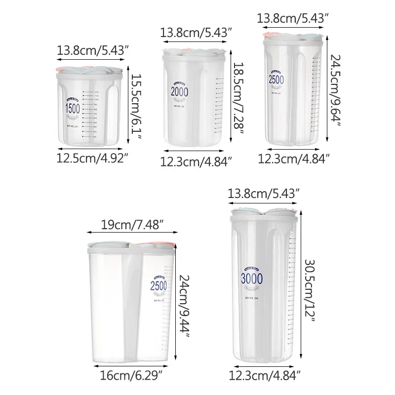 Kitchen Storage Box Food Storage Box Kitchen Supplies new Grain Storage 2025 Tank Moisture-Proof Sealed Cans Transparent Organizers
