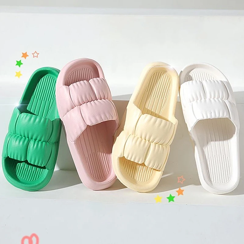 New Women Home Shoes Platform Slipper Summer Beach Flip Flops Women EVA Soft Sole Flat Shoes Mute Non-slip Slides Beach Sandal