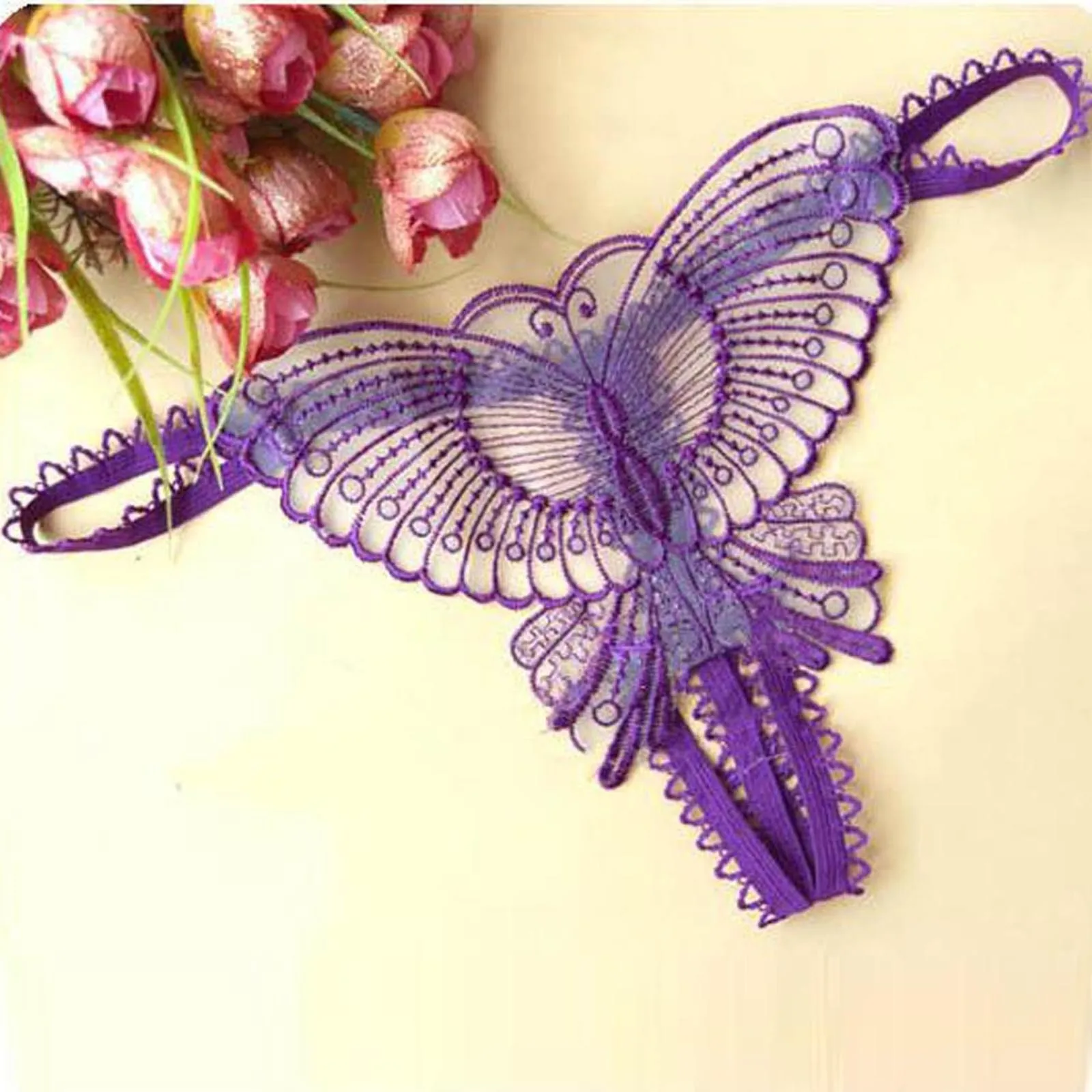 Sexy Thongs For Women Butterfly Lace Micro Women Open Thongs G Strings Transparent Underwear Sexy Panties For Women Lenceria