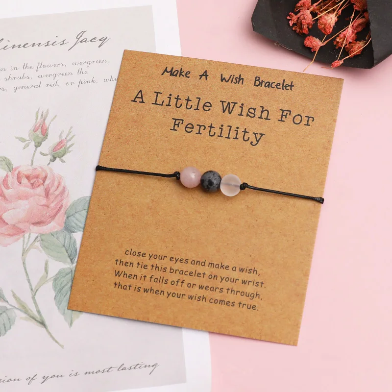 Fertility new 2025 Bracelet Snowflake Obsidian Pregnancy Bracelet Rose Quartz Bead Bracelet Fertility Jewelry for Fertility Gift