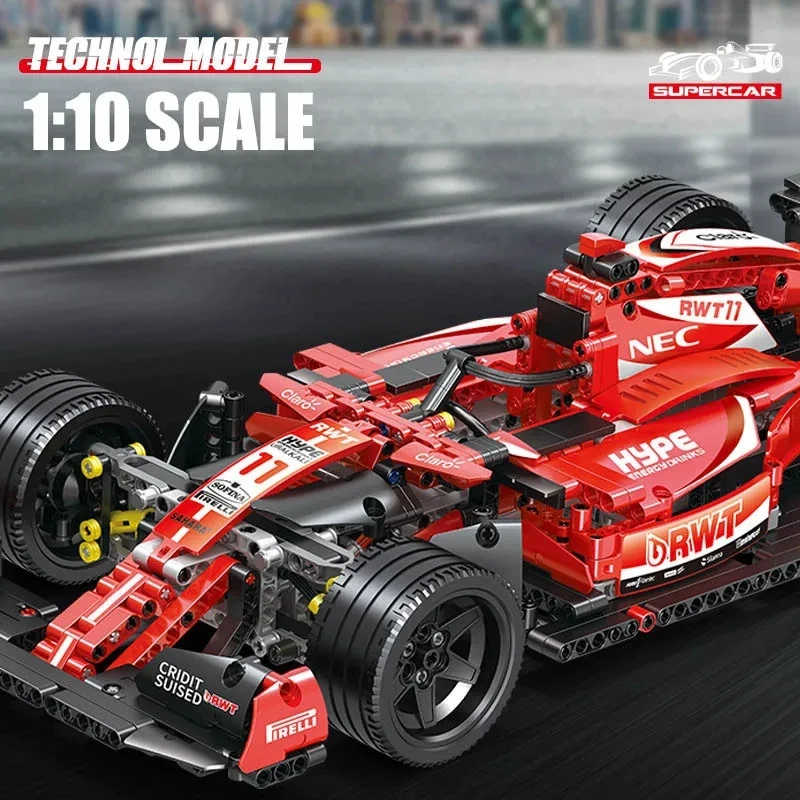 Technical F1 Sports Car Building Blocks Formula 1 Super Speed Racing Vehicle Model Or RC Bricks Toys Birthday Gift For Boyfriend