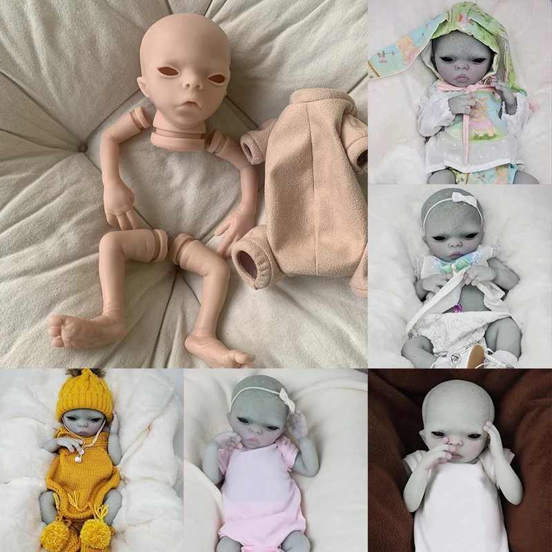 15inch Imani Alien Reborn Doll Kits Baby Premie Size Soft Touch Diy Unfinished Doll Parts Reborn Doll Kit