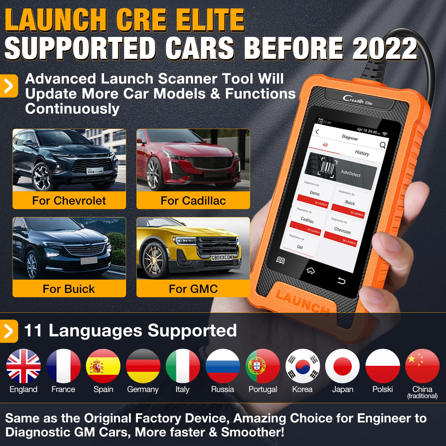 LAUNCH X431 Elite OBD2 Full System Diagnostic Tools Automotive Scanner Active Test Coding 31+ Reset For Audi For Benz For BMW