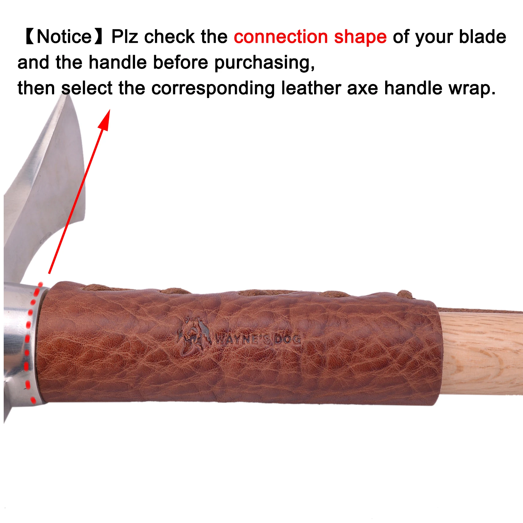 Set of Leather Axe Collar Guard, Axe Handle Wraps Covers for Gardening Picks or Camping, Hiking, Hunting, Outdoors.