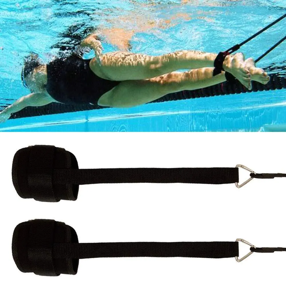 Adjustable Swim Training Resistance Elastic Belt Swimming Pool Exerciser Safety Rope Latex Tubes Swimming Training Rope