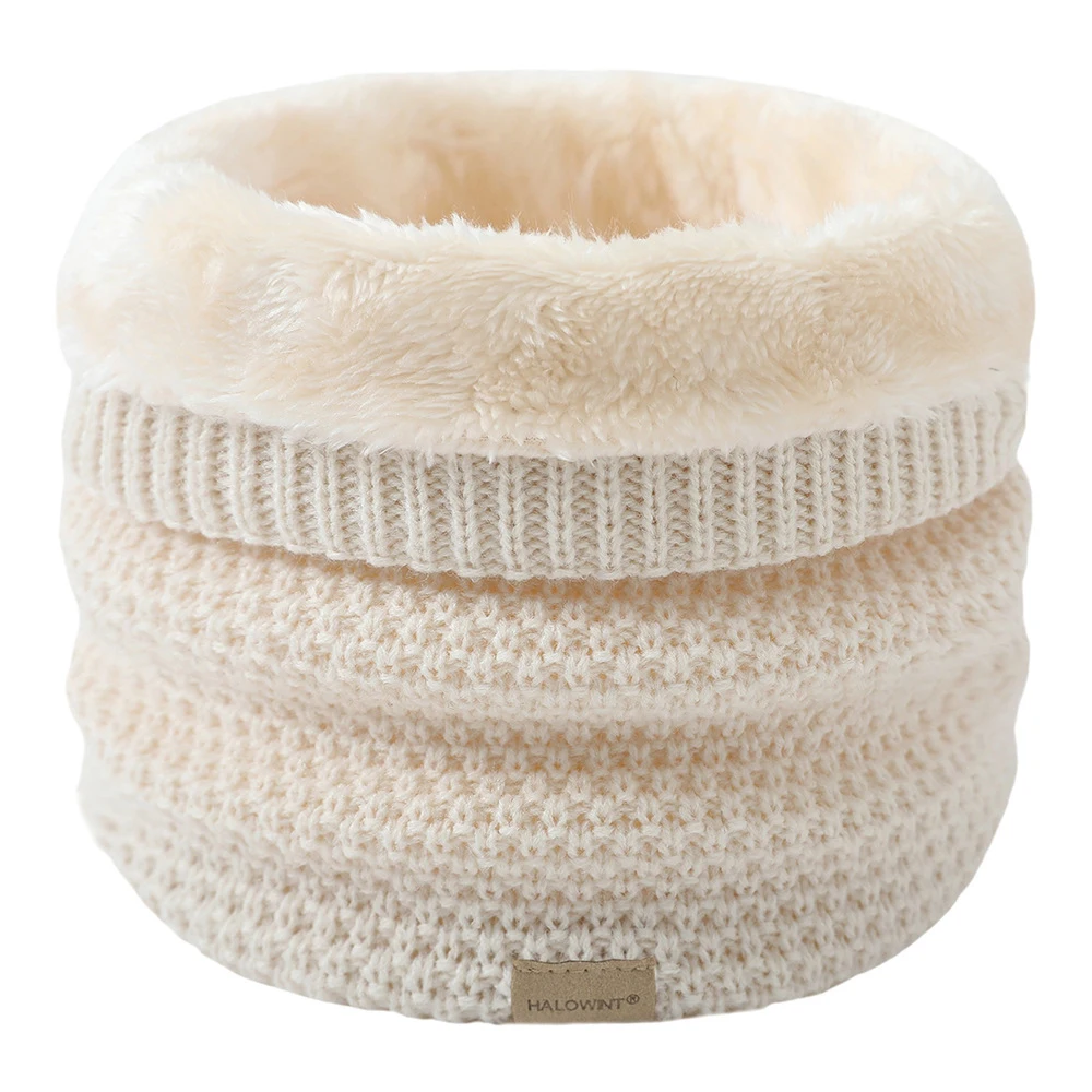 Plush Thick Neck Scarf Women Men Winter Knitted Cashmer-Like Collar Keep Warm Rings Scarves Outdoor Sport Collar Infinity Snood