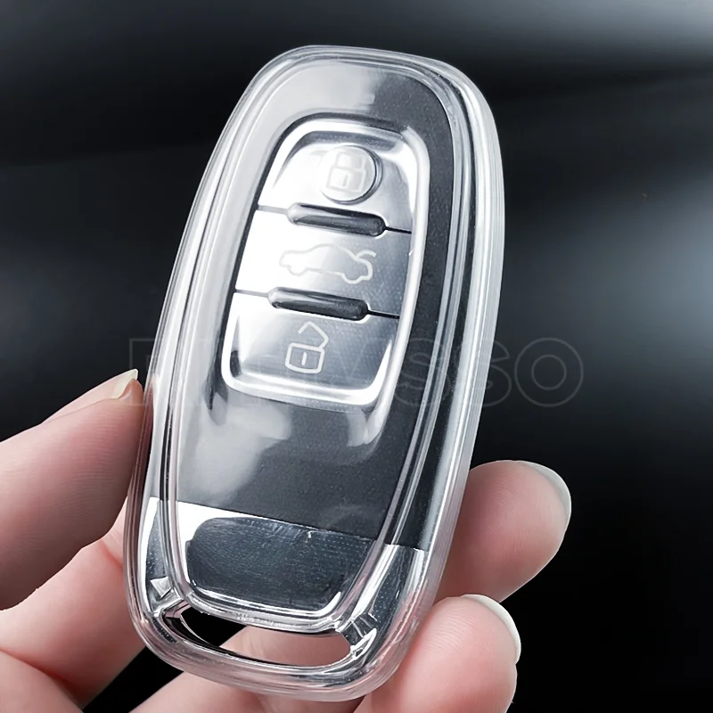 New TPU Car Remote Key Case Cover Shell For Audi A1 A3 8V A4 B8 B9 A5 A6 C7 A7 A8 Q3 Q5 Q7 S4 S6 S7 S8 R8 TT Holder Accessories