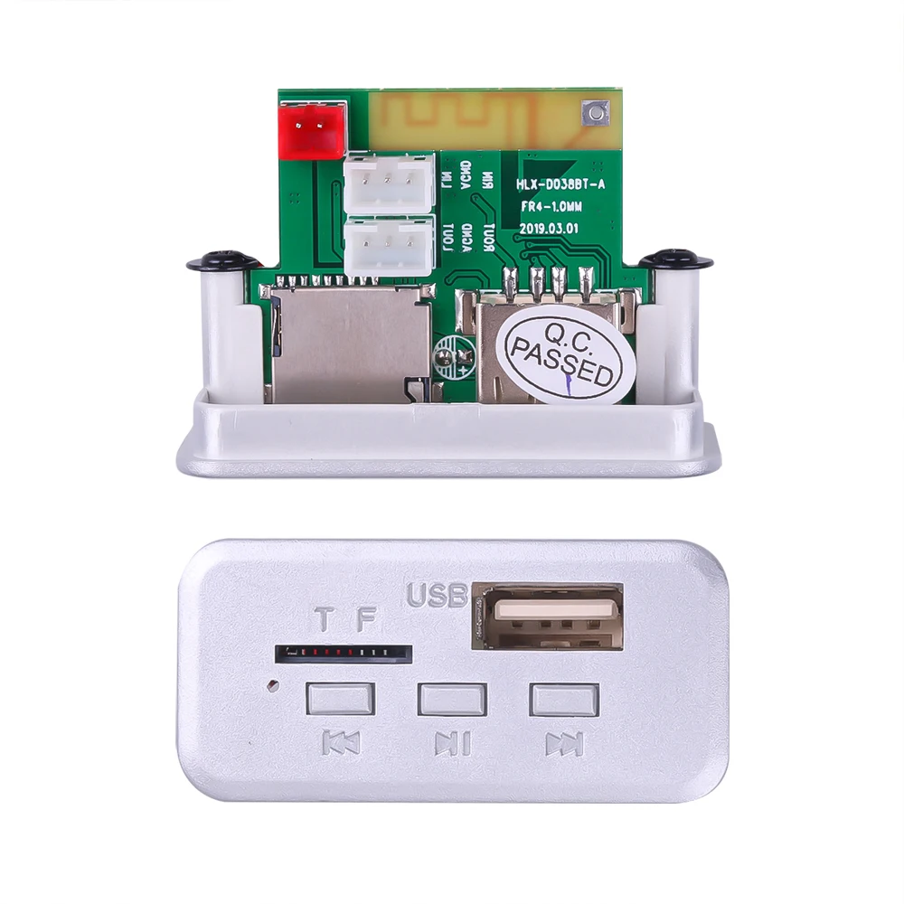 DC 12V Car USB MP3 Player Bluetooth 5.0 MP3 Decoder Decoding Board Module WMA WAV TF Card Slot USB FM For Speaker