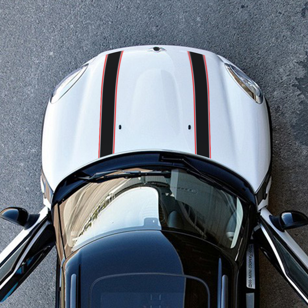 Car new Engine Hood Bonnet Sticker Stripes Decals Decor For Mini Cooper S JCW R55 2025 R56 R60 R61 F54 F55 F56 F60 Countryman Accessories
