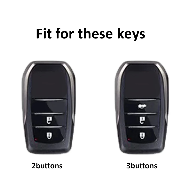 For Toyota Yaris Cross Hilux Innova Fortuner Camry Land Cruiser 200 300 Prado Crown TLK 200 2/3 Buttons TPU Car Key Case Cover