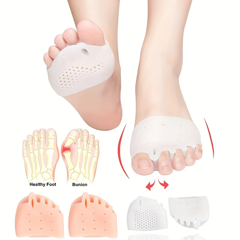 2pcs Soft Silicone Gel Sleeve Supports Suitable Night and Home Use and Replace Them Regularly Hallux Valgus Orthotic Device
