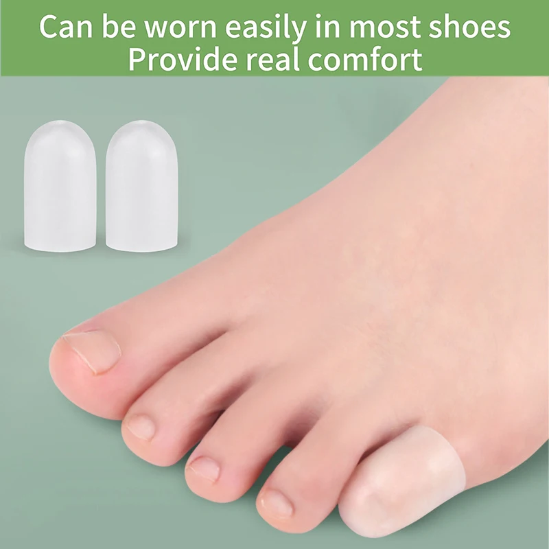 Pexmen 2/4/10Pcs Pinky Toe Protectors Little Toe Caps Covers 2025 Protect Toe from Corns Blisters Calluses and new Ingrown Toenails
