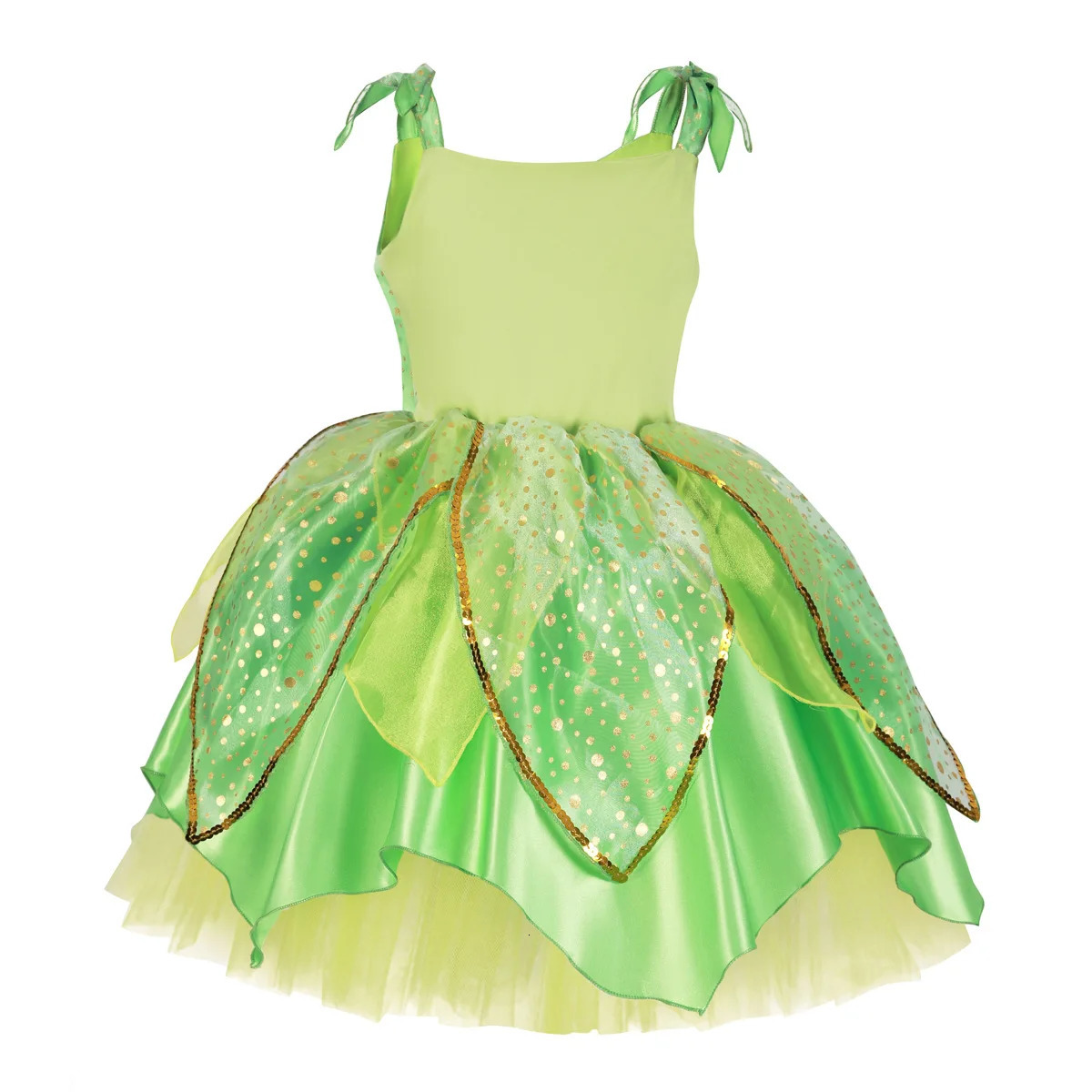 Little Dingdang Dress Baby Girl Picture Princess Clothing Birthday Christmas Gift Role Playing Role Playing Party Dressing Green Frog 240520bj
