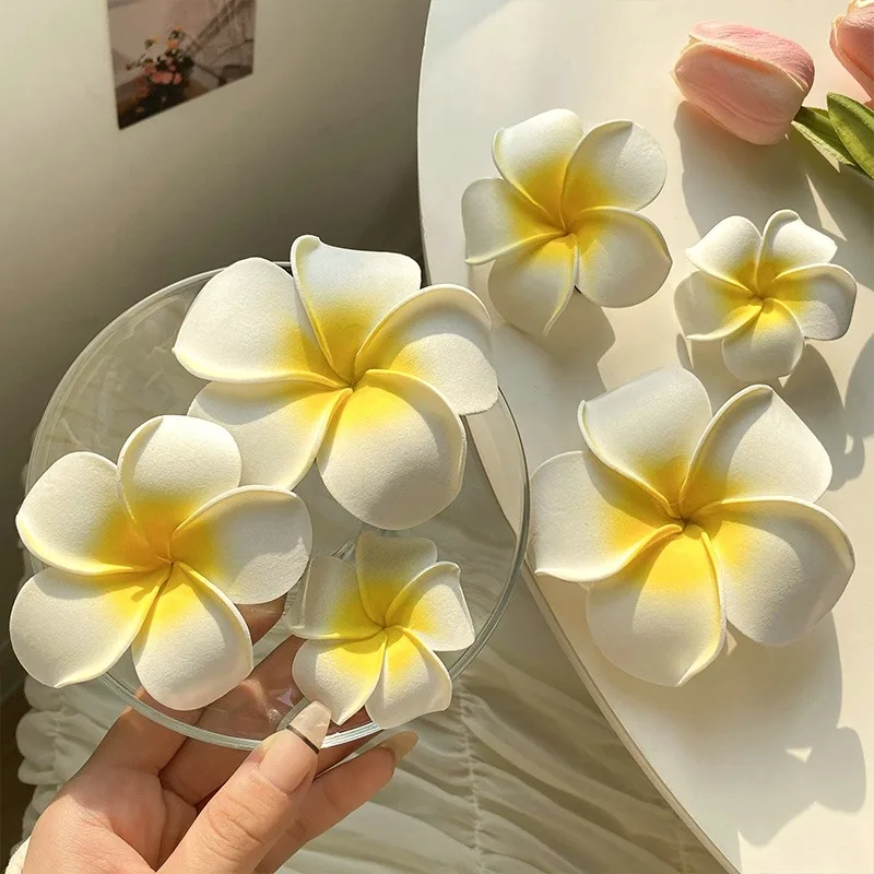 Plumeria Flower Hair Clips For Women Girls Hairpins Egg Flower Barrette Hawaiian Wedding Party Bag Hair Accessories Kids Girl