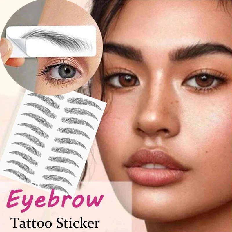 new 4D Hair-Like Eyebrow Stickers Waterproof Eyebrow Tattoo 2025 Water Transfer Eye Brow Enhancer Long Lasting Korean Cosmetics