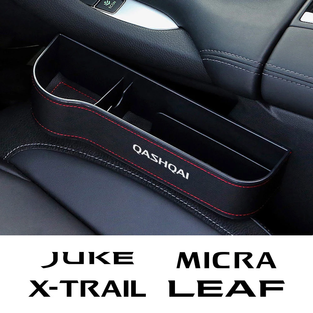 Car Seat Gap Organizer Storage Box Accessories For Nissan Qashqai J10 J11 Juke 2 Micra K12 K14 Leaf X-Trail T32 Sentra Murano