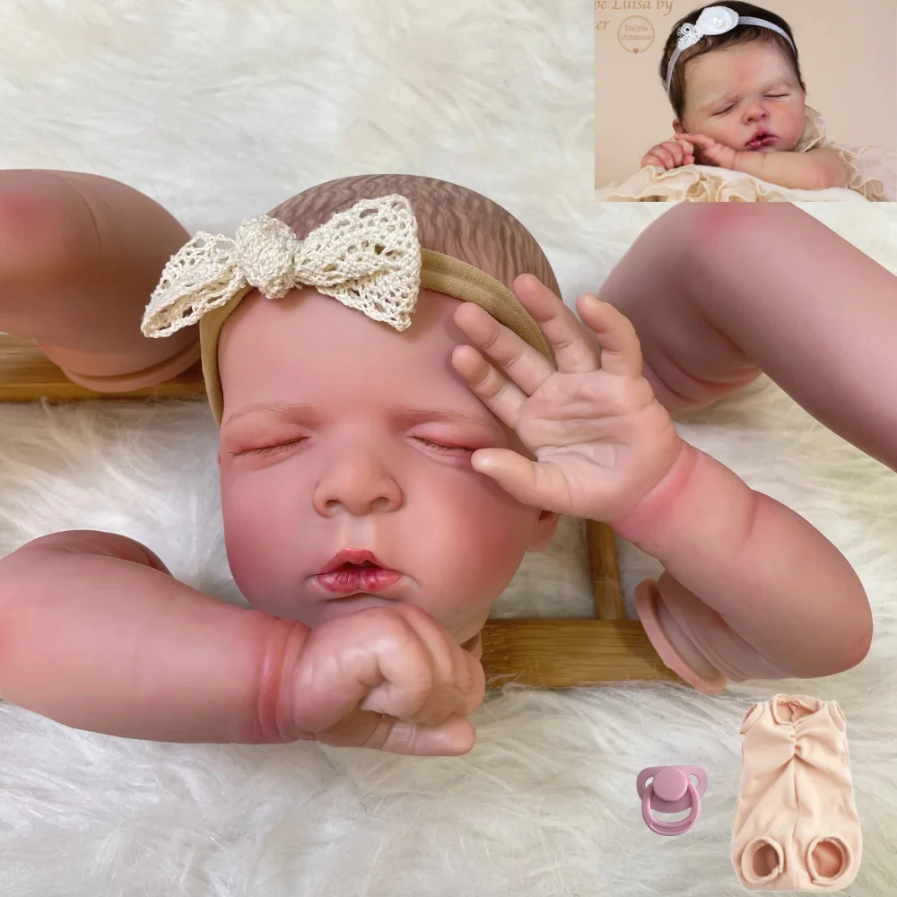 Clearance 21Inch Already Painted Reborn Doll Kit Luisa With new Cloth Body Rooted Eyelash Unassembled DIY Mold 2025 Handmade Doll Parts