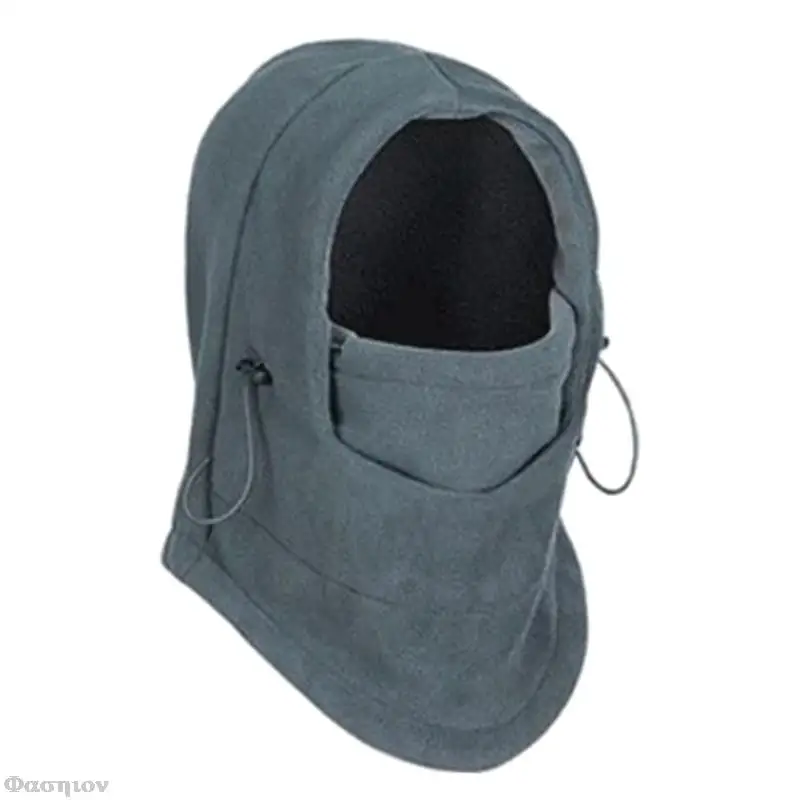 Thermal Fleece Balaclava Warm Cap Winter Beanies Hats Waterproof Face Cover Hat Hooded Neck Warmer Hiking Scarves Men Women