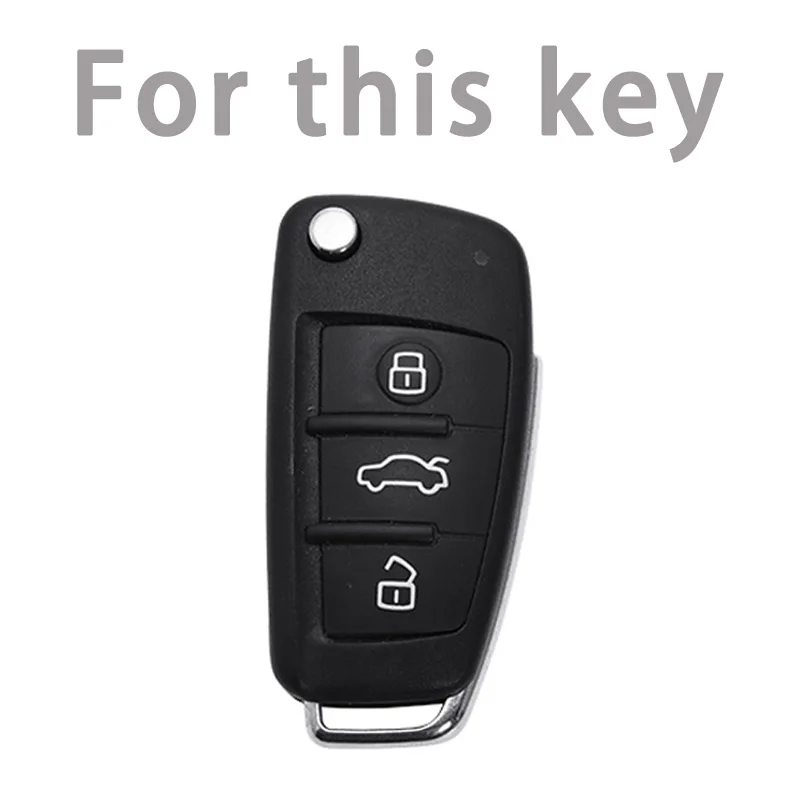 Car Key TPU Folding Car Key Case Cover for Audi Models - 3 Buttons Multi-Color H250113