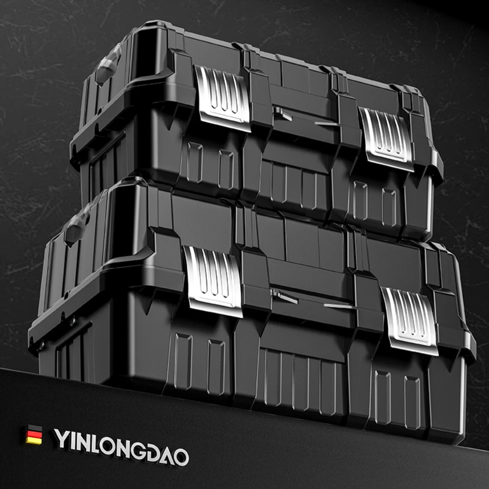 Empty Large Tool Box 3-stage Storage Case Organizer Waterproof Plastic Pelican Hard Case Carry Folding Accessory Storage Toolbox
