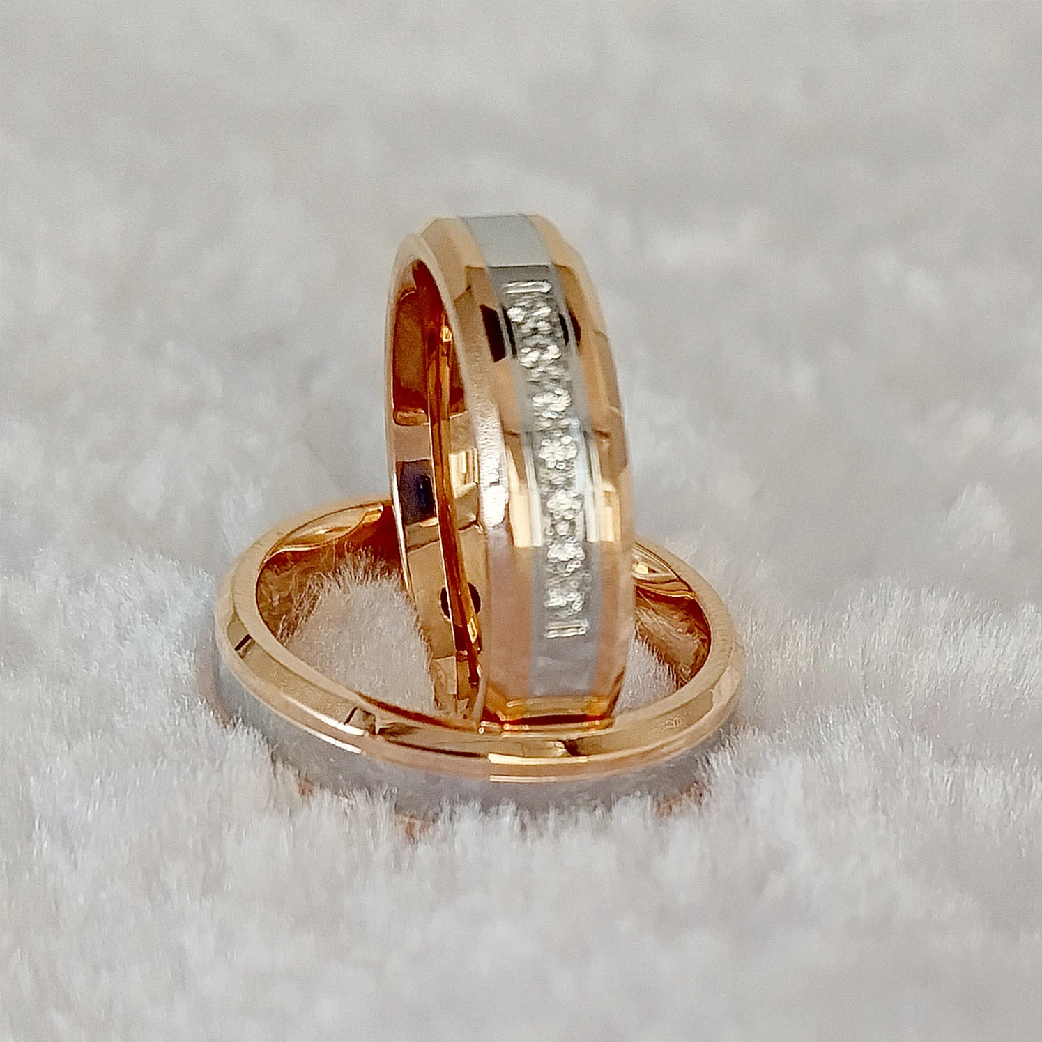High new Quality Designer Lover's Couples Wedding Rings set For Men and Women 2025 Jewelry Rose Gold Plated Promise Engagement Ring