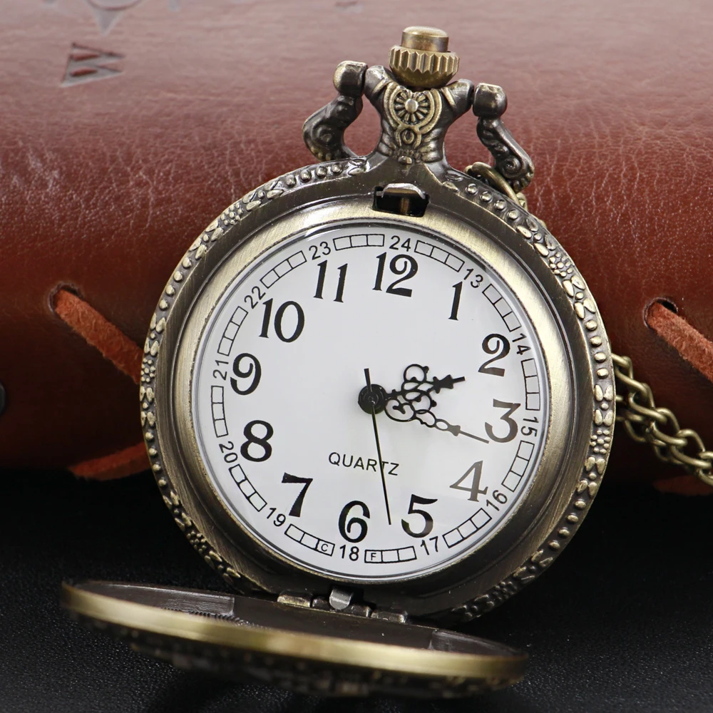 Alchemist Hollow Steampunk Quartz new Pocket Watch 2025 Bronze Case Necklace Pendant Clock Chain Men's and Women's Christmas Gift Reloj