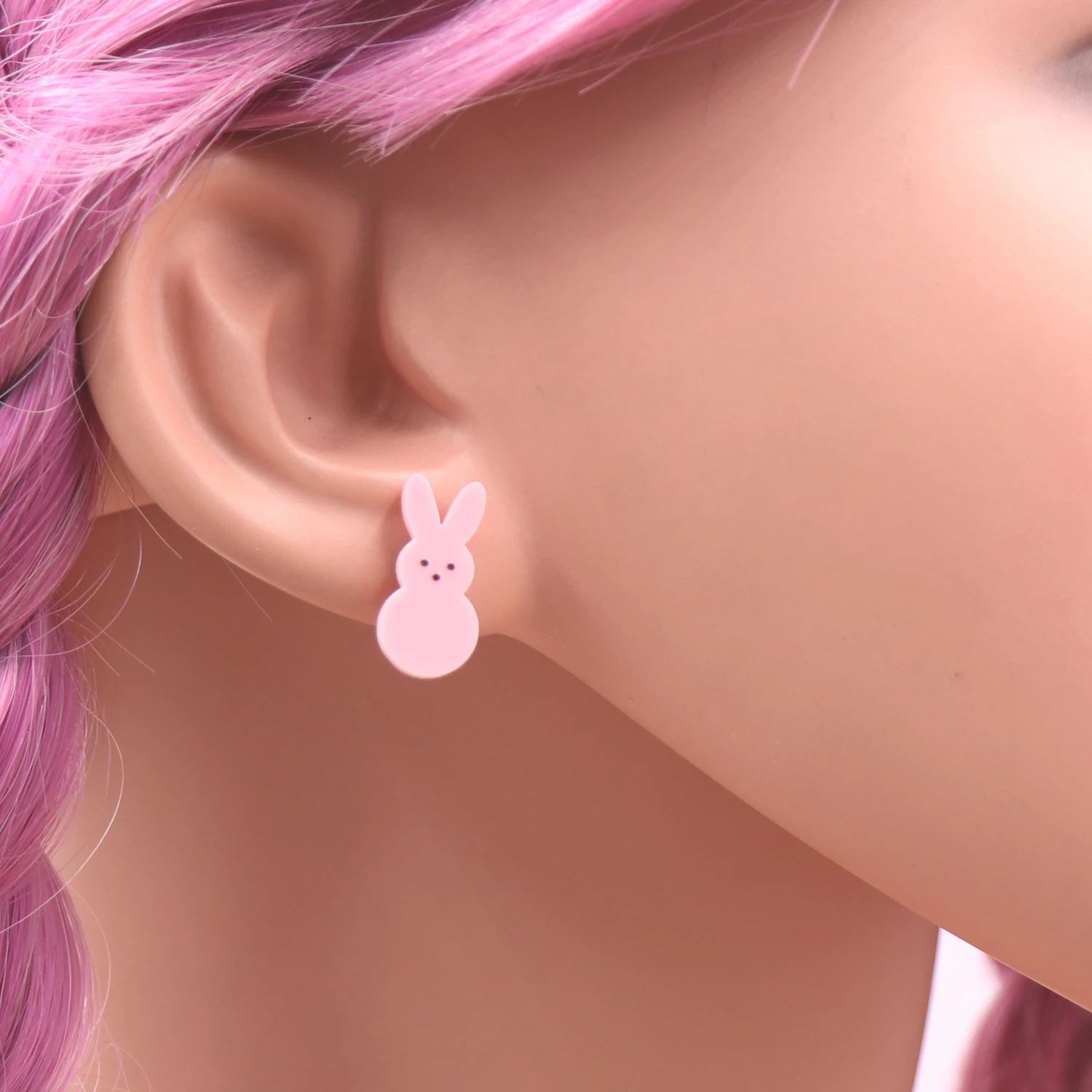 2025 1Pair New product CN Stud earring For women bunny Easter new Holiday TRENDY Acrylic Jewelry