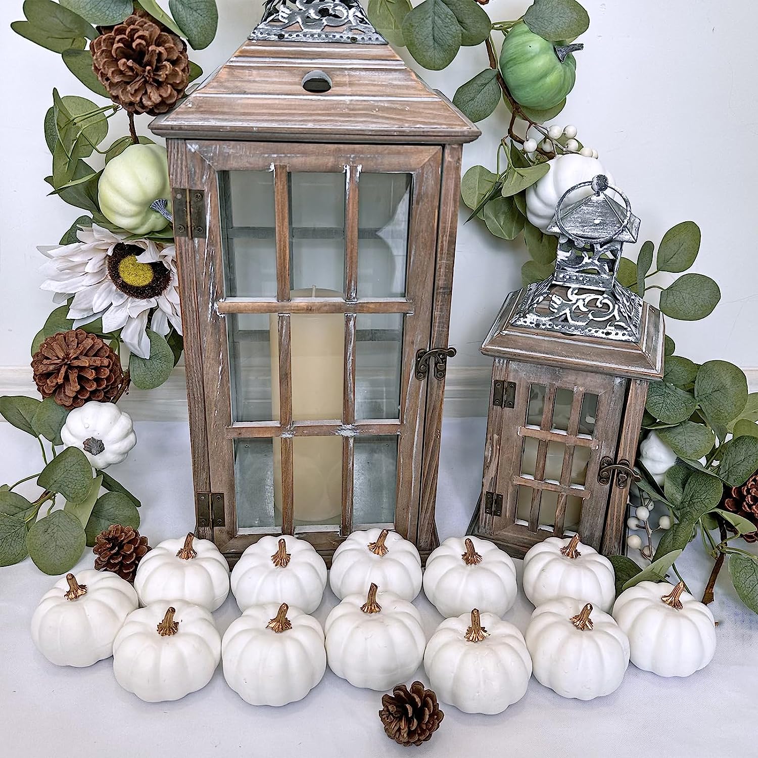1/3/6Pcs Small Artificial Pumpkins Decor Foam Pumpkin Harvest Pumpkin For Autumn Fall Wedding Thanksgiving Halloween Table Decor