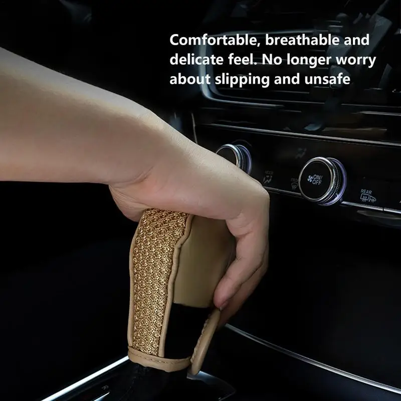 Car Handbrake Cover Vehicles Interior Decor Accessories Handbrakes Protective Covers Comfortable Grip Auto-Shift Gear Cover