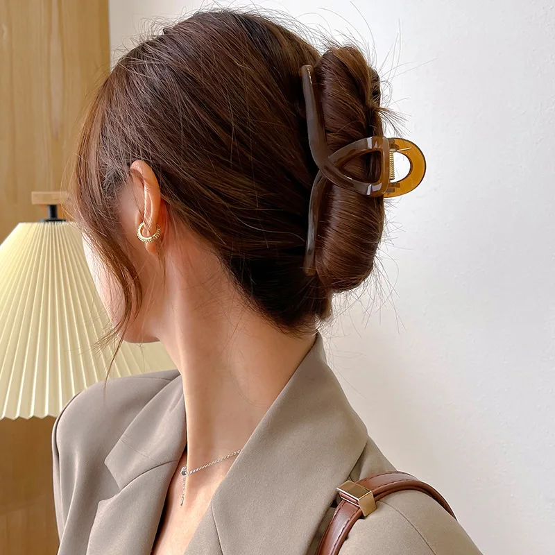 New Hair Claw Catch Clip Large Jelly Color Cross Shark Clip Ins Korea Morandi Color 2025 Hairpin Plate Hair Bath Crab new Clamps Headwear