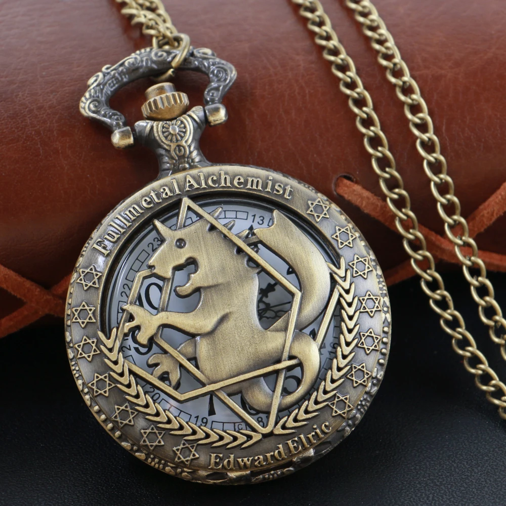 Alchemist Hollow Steampunk Quartz new Pocket Watch 2025 Bronze Case Necklace Pendant Clock Chain Men's and Women's Christmas Gift Reloj