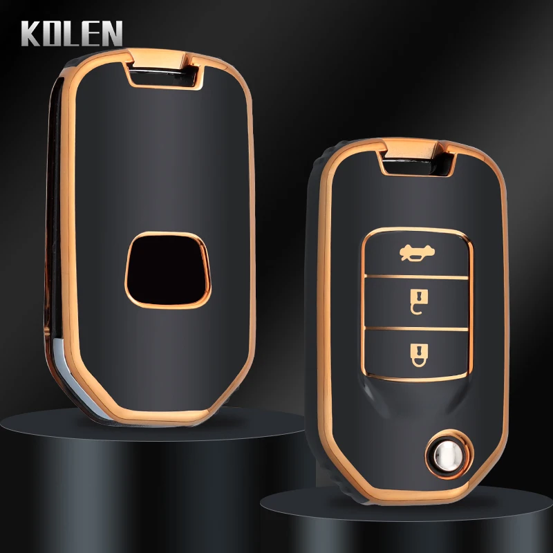 TPU Car Flip Key Case Cover Shell Fob For Honda Civic HRV CRV XRV CR-V Crider 2025 Pilot Fit Accord new 2 3 Buttons Accessories