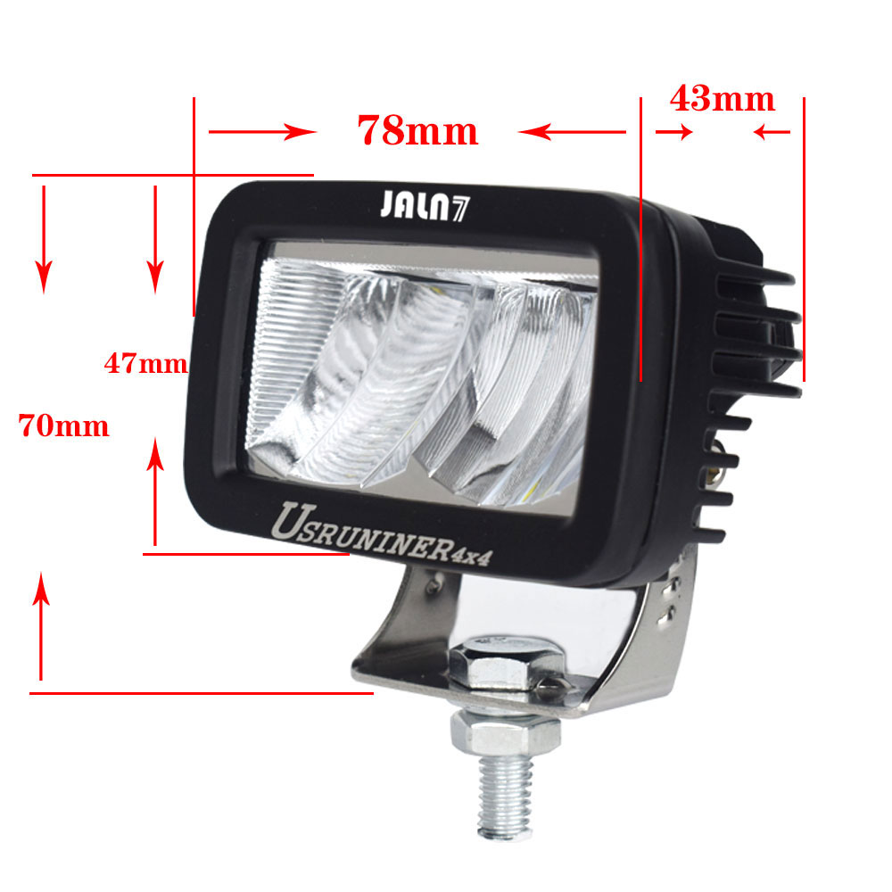 JALN7 ATV UTV Led Light 3 Inch 2pcs PODS Spotlight 20W Motorcycle Driving Headlight MOTO High Low Beam Car Fog Lamp