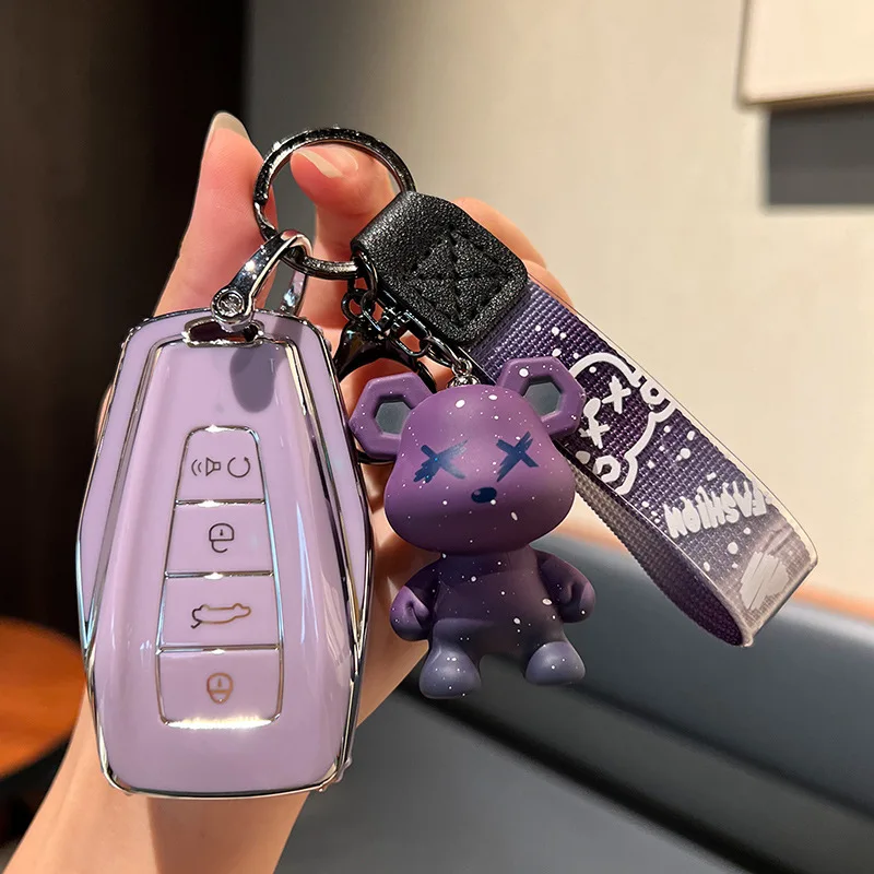 TPU Shell Fob For Geely Coolray X6 X7 EX7 Geometry C Emgrand GX7 Okavango NL3 SUV GT GC9 Car Key Cover Case 2025 new Keychain Protector