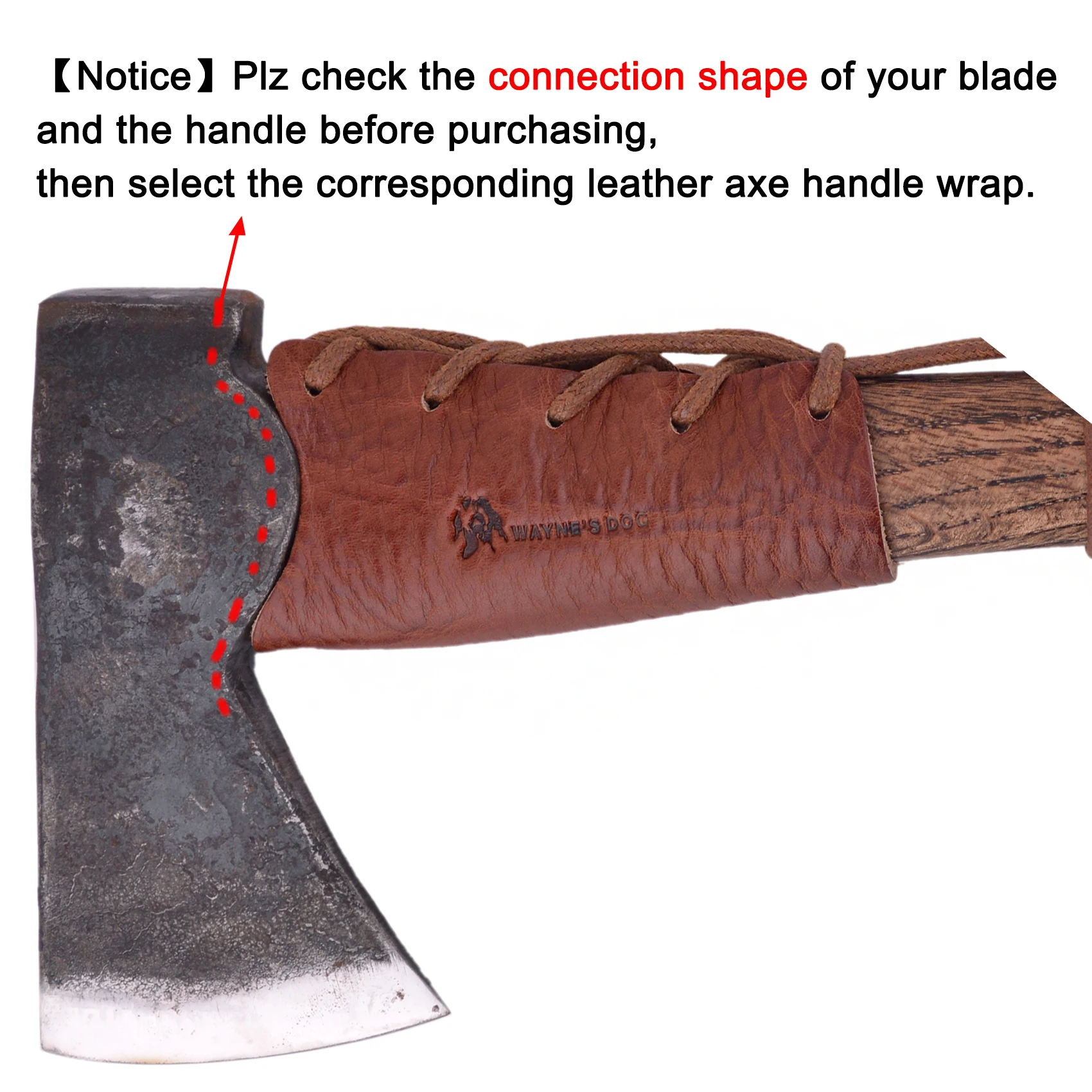 Set of Leather Axe Collar Guard, Axe Handle Wraps Covers for Gardening Picks or Camping, Hiking, Hunting, Outdoors.