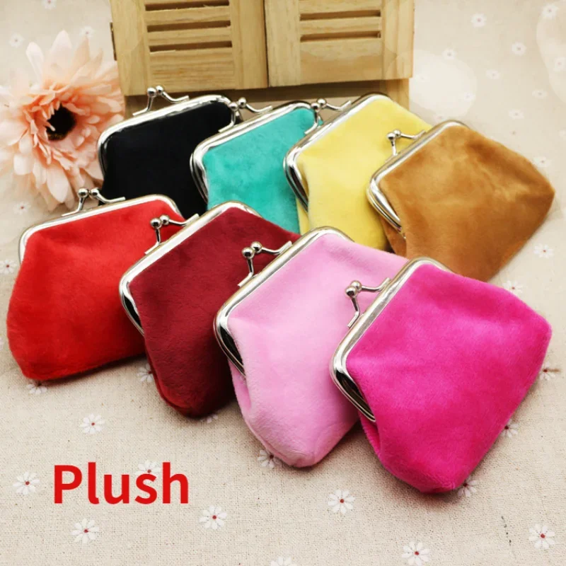 Coin Purse Oil Wax Leather Wallet 4 Inch Buckle Mini Wallet Coin Bag Lipstick Storage Bag Ladies ClutchBag Purses for Women