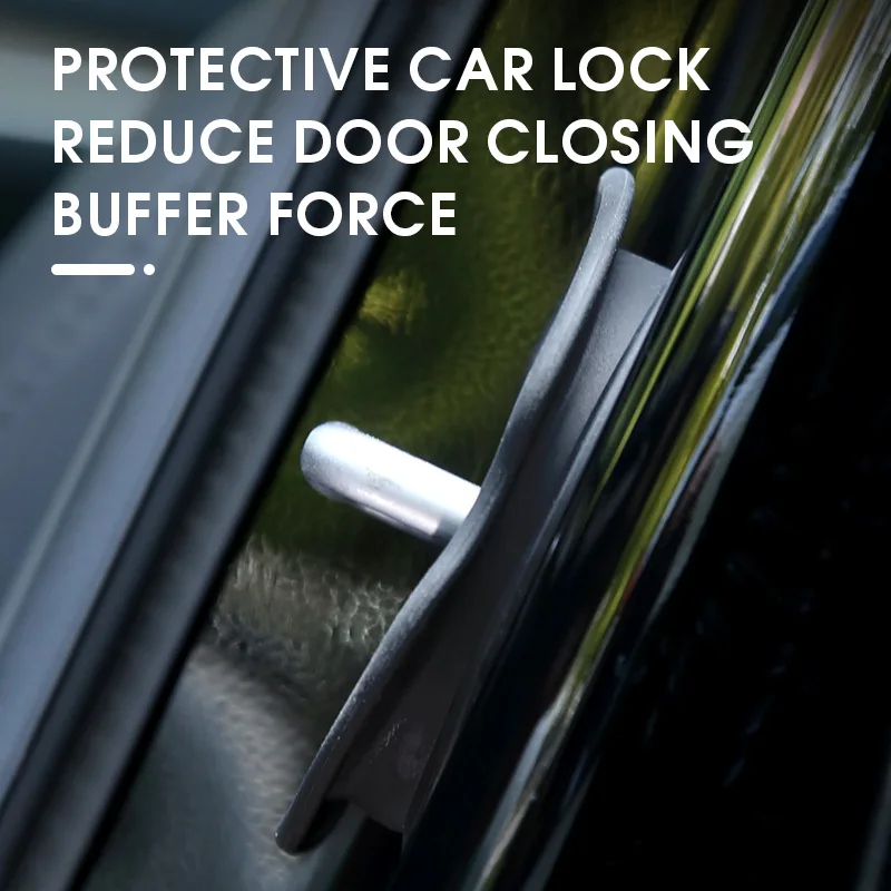 4pcs Upgraded Durable Silicone Car Door Lock Latches Cover for Tesla Model 3 Model Y Flexible Car Door Lock Protector