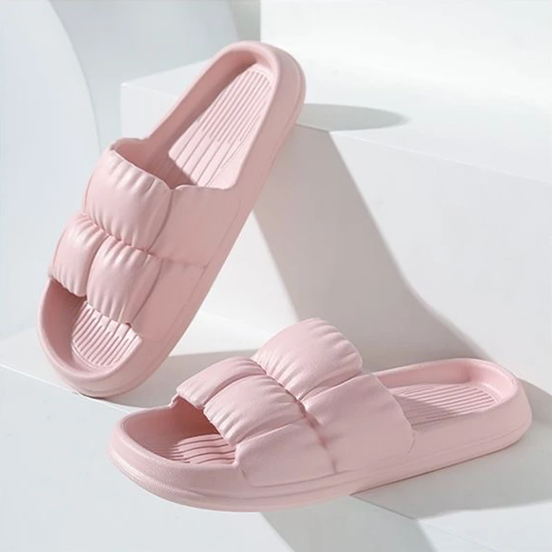 New Women Home Shoes Platform Slipper Summer Beach Flip Flops Women EVA Soft Sole Flat Shoes Mute Non-slip Slides Beach Sandal