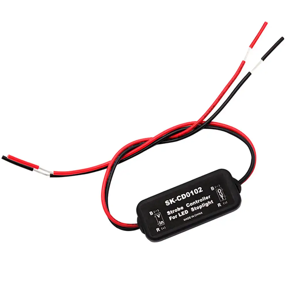1Pcs GS-100A Brake Lights Strobe Controller LED new Tail Light Controller Box with Fast and Slow 2025 Flash Warning Function