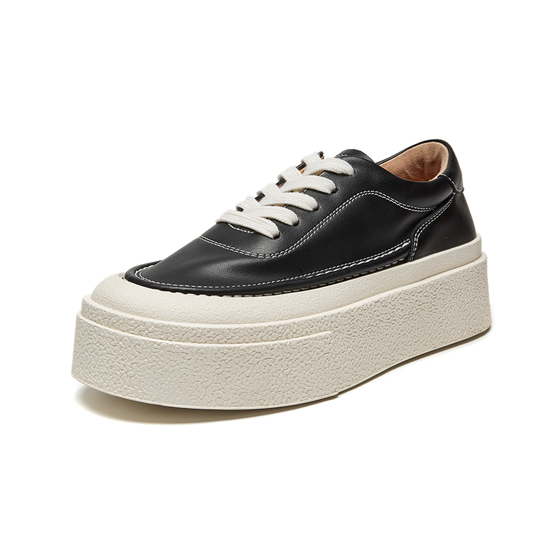AIYUQI Sneaker Loafers Women Genuine Leather 2024 New Platform Lace-up Women Spring Shoes Fashion Flat Ladies Sneaker Shoes