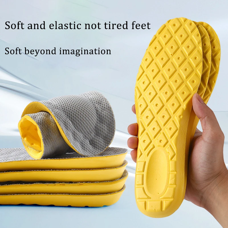 2pcs Latex Memory Foam Soft Insoles Women Men Sport Running Foot Support Shoe Pad Breathable Orthopedic Feet Care Insert Cushion