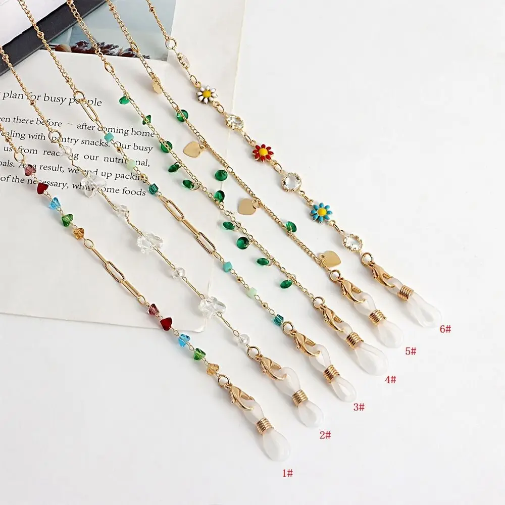 Color Trendy Metal Glasses Chain Holder 2025 Hanging new Chain Women's Hanging Neck Strap String Sunglasses Lanyard Rope