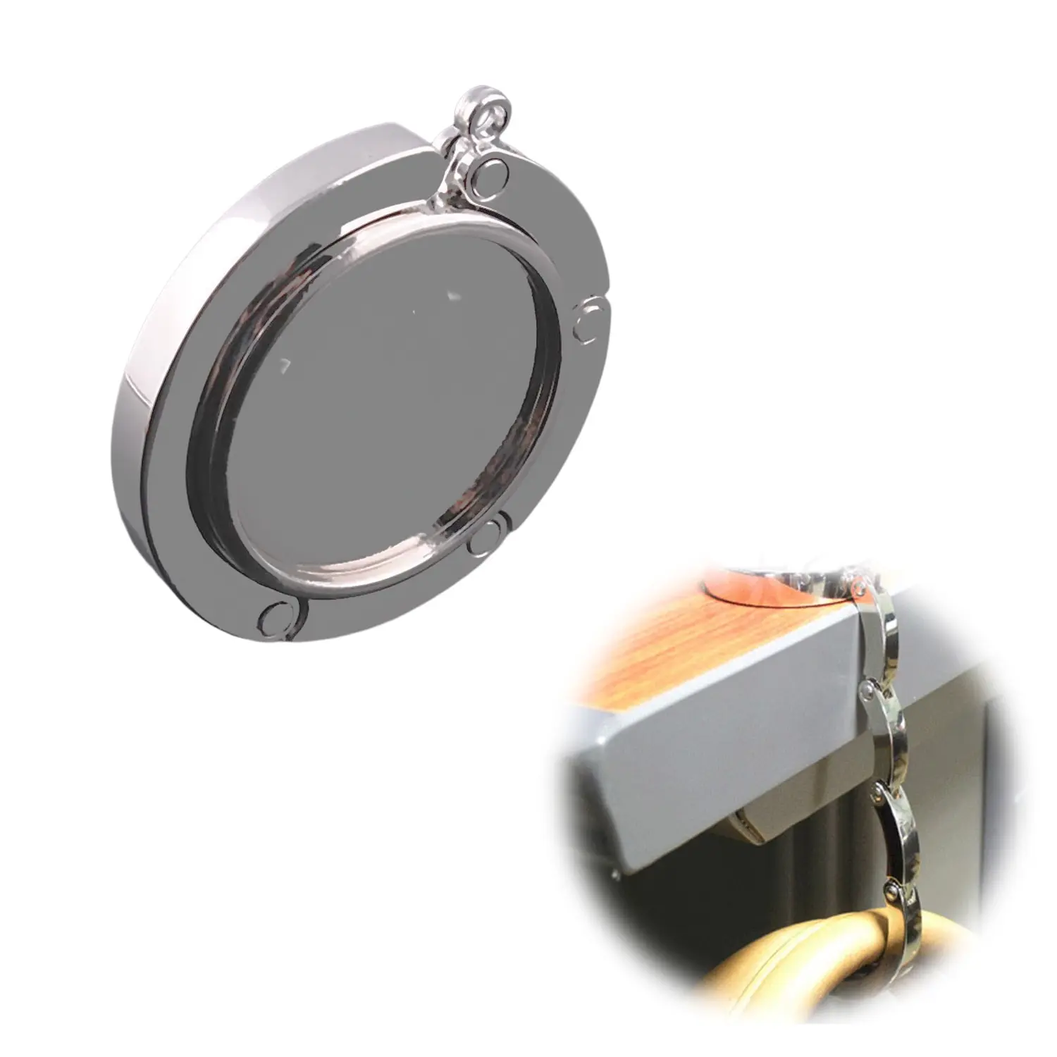 Portable Folding Bag Hanger Handbag Hook Holder Table Hook Crystal Alloy Purse Bag 2025 new Holder Circle Shape Bag Accessories