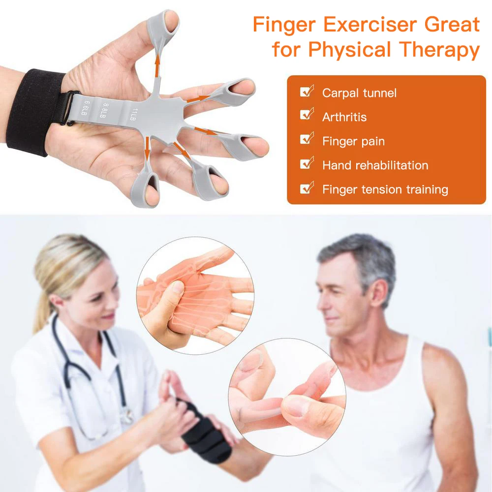 Silicone Finger Expander Finger Gripper Exerciser Finger Training Stretcher Recovery Physical Tool new Hand 2025 Strengthener For Patient