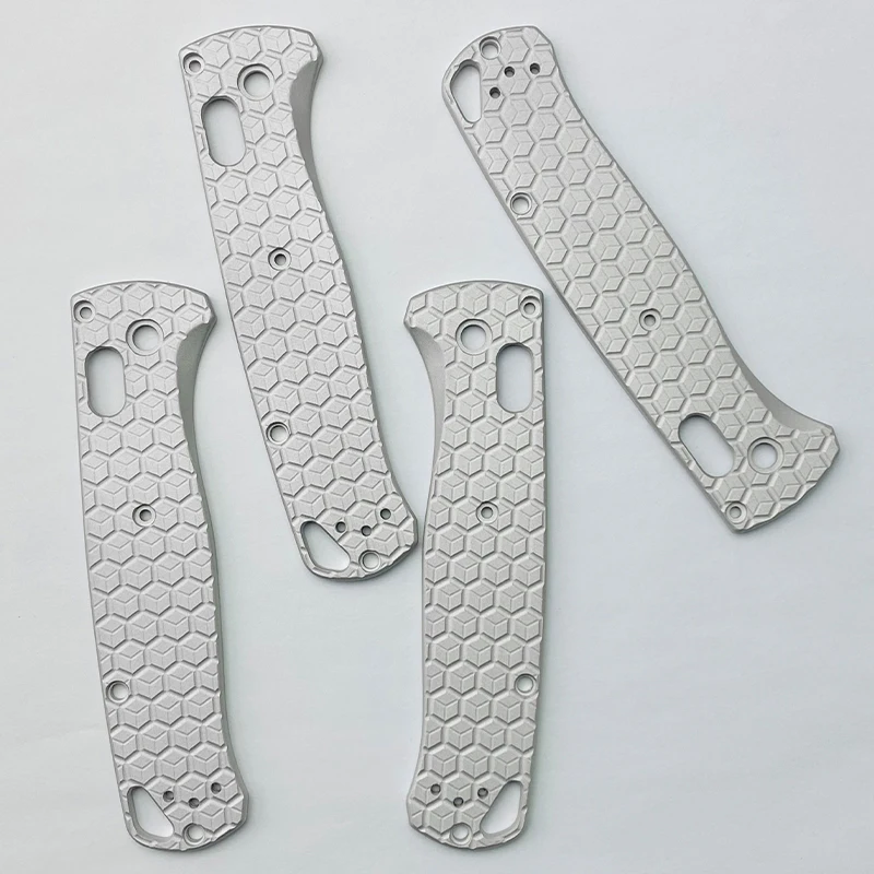 1 Pair Aluminium Alloy Blade Handle Patch for BM 535 Knife Hexagonal Texture 2025 Aluminium Alloy new Bugout 535 Patch DIY Accessories