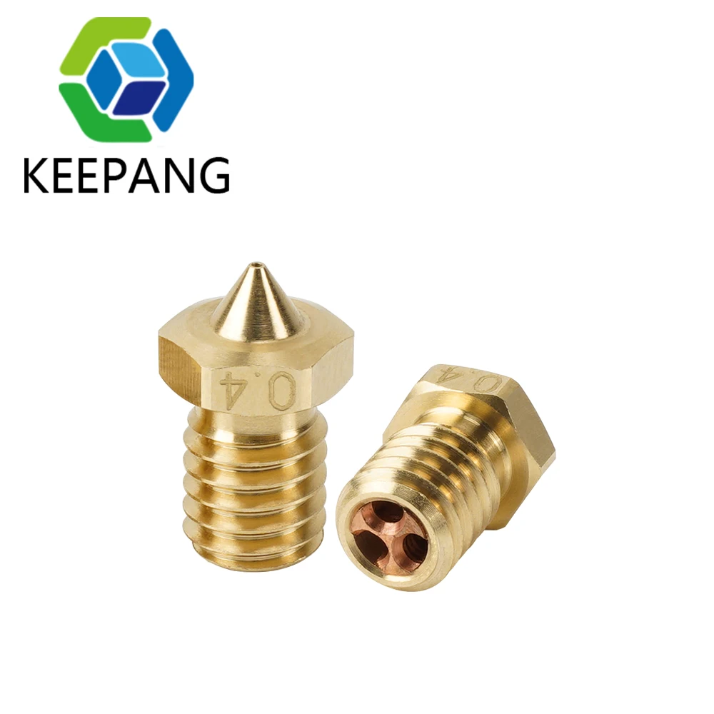 1pcs Clone CHT Nozzle E3D V6 Brass Copper Nozzles M6 High Flow Print Head1.75mm 0.4mm 0.6mm 0.8mm 1.0mm 3D Printer Parts