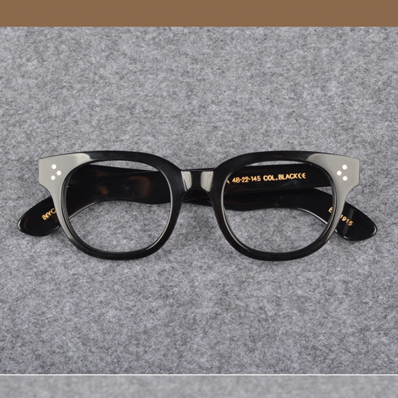 Optical Eyeglasses Frame Men Women Johnny Depp VILDA Vintage Glasses Computer Acetate Spectacle Frame For Male Clear Lens
