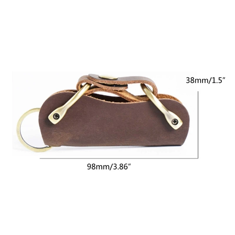 Men Key Sleeve Wallet Housekeeper Pocket Handmade Key Storage Bag new PU Leather Car Key Cases 2025 Holder Large Capacity Keychain Pouch